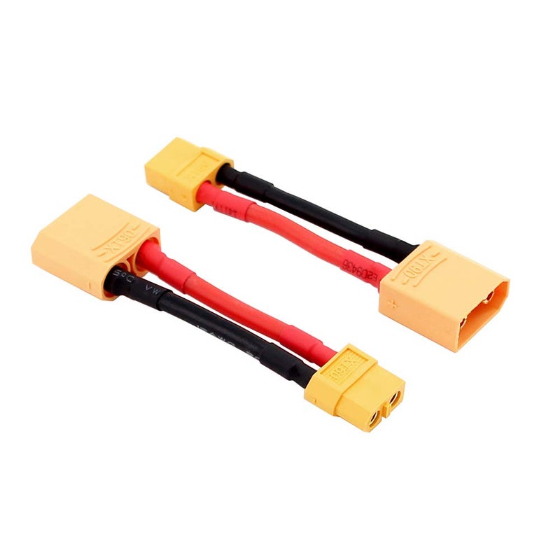 OliYin 3pcs XT90 Male to XT60 Female Connector Converter Adaptor with 12awg 1.96inch 5cm Cable(Pack of 3) - Image 2